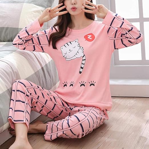 Women Pajamas Set Pajamas for Women Thin Cartoon Pajamas Printed Pajama Women Short Sleeve Cute Sleepwear Casual