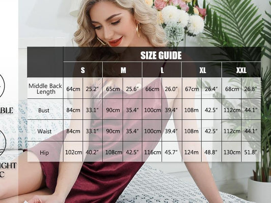 Laven & Ivory Satin Chemise Nightdress for Women