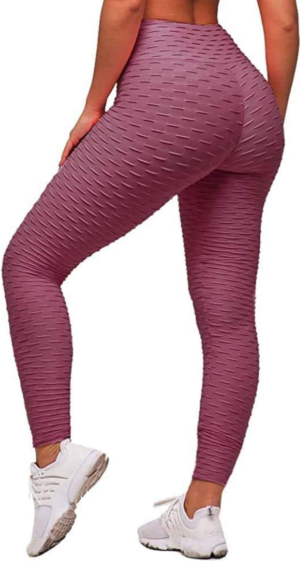 High Waisted Honeycomb Textured Waffle Leggings for Women – Butt-Lifting Scrunch Design, Tummy Control, 4-Way Stretch, Plus Size, Squat-Proof Workout & Yoga Pants