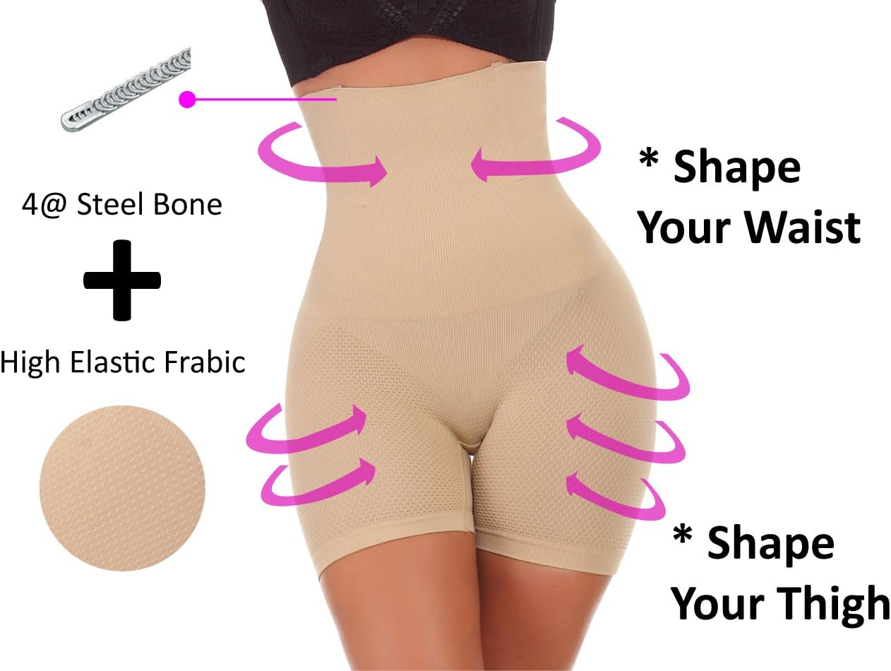 Women’s High-Waisted Tummy Control Knickers Shapewear – Butt Lifter, Slimming Briefs & Body Sculpting Boyshorts