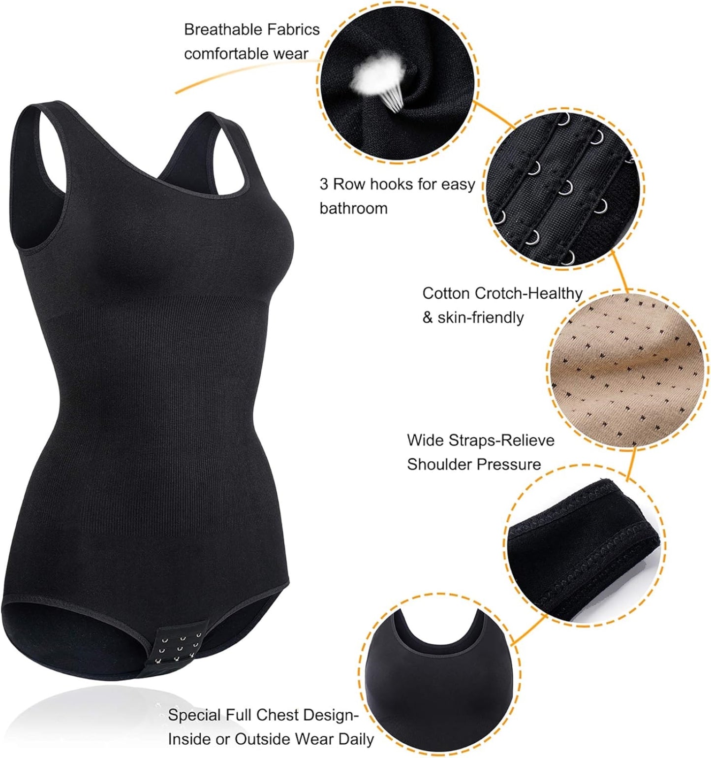 Women’s supportive shapewear with tummy control, posture support, and gentle postpartum comfort