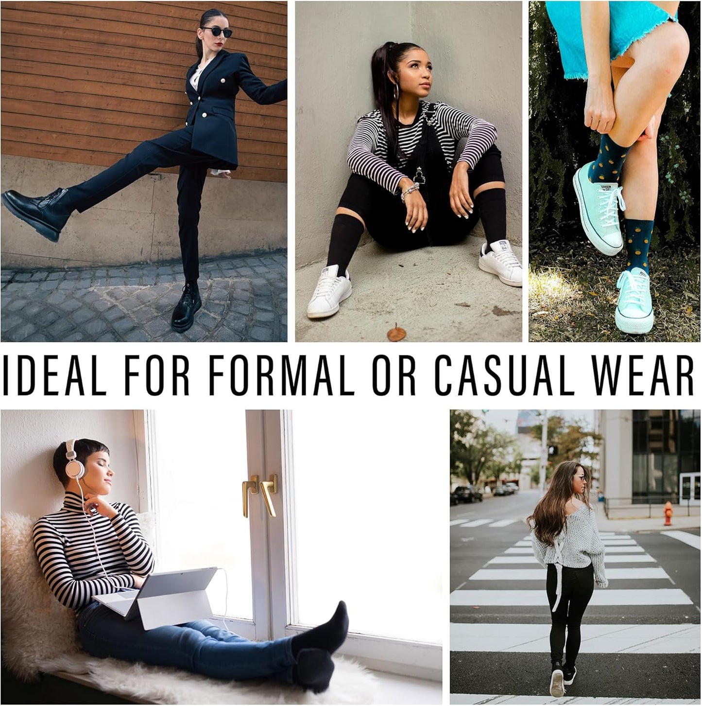 6 Pairs Ladies' Black Ankle Socks – Cotton-Rich, Breathable & Comfortable Everyday Work Socks (Size UK 4-8)