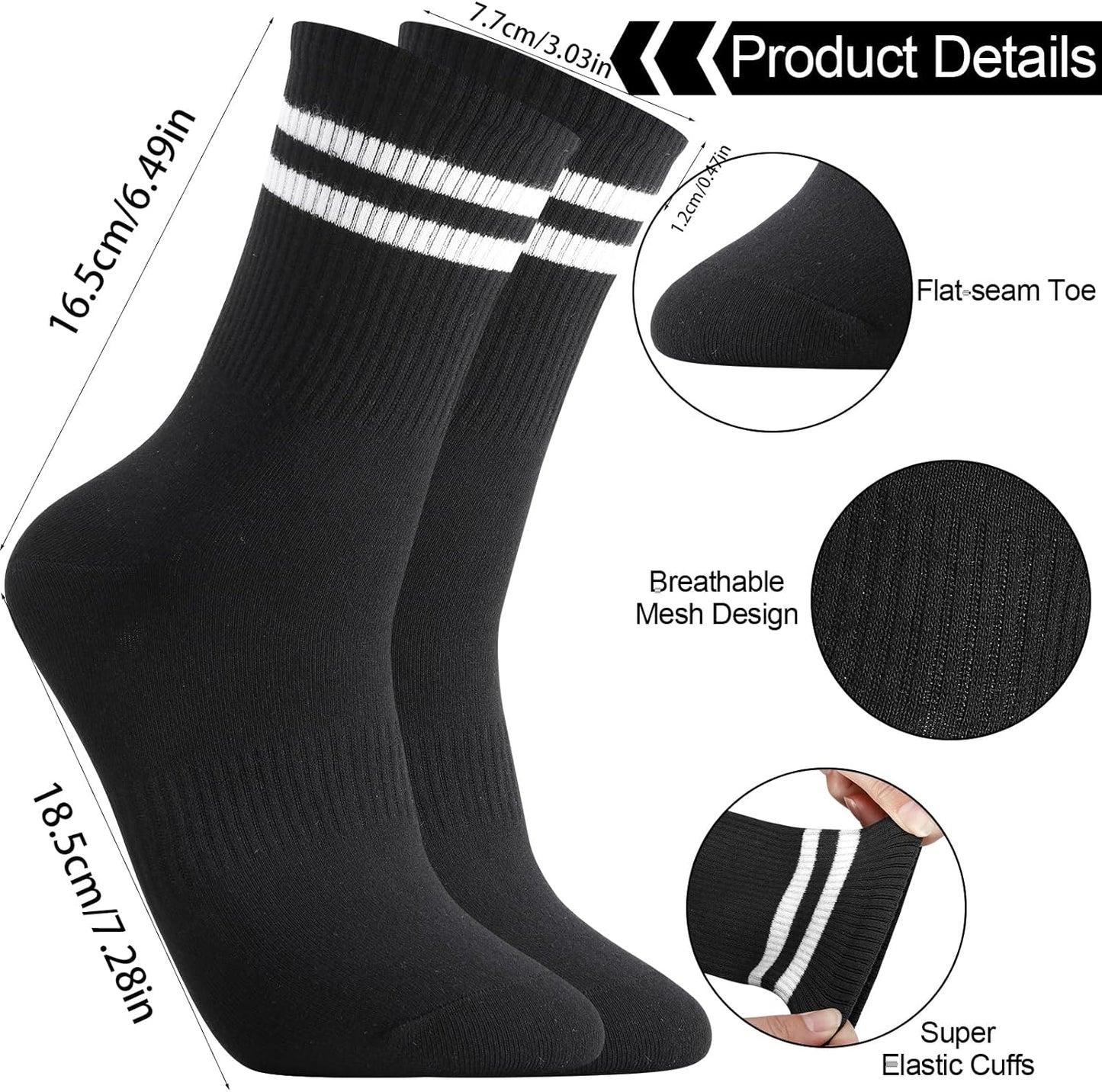8-Pack Women’s Breathable Cotton Ankle Socks – Athletic Sports & Casual Crew Socks for Running, Gym, Yoga (Multicolor, UK 3-7)