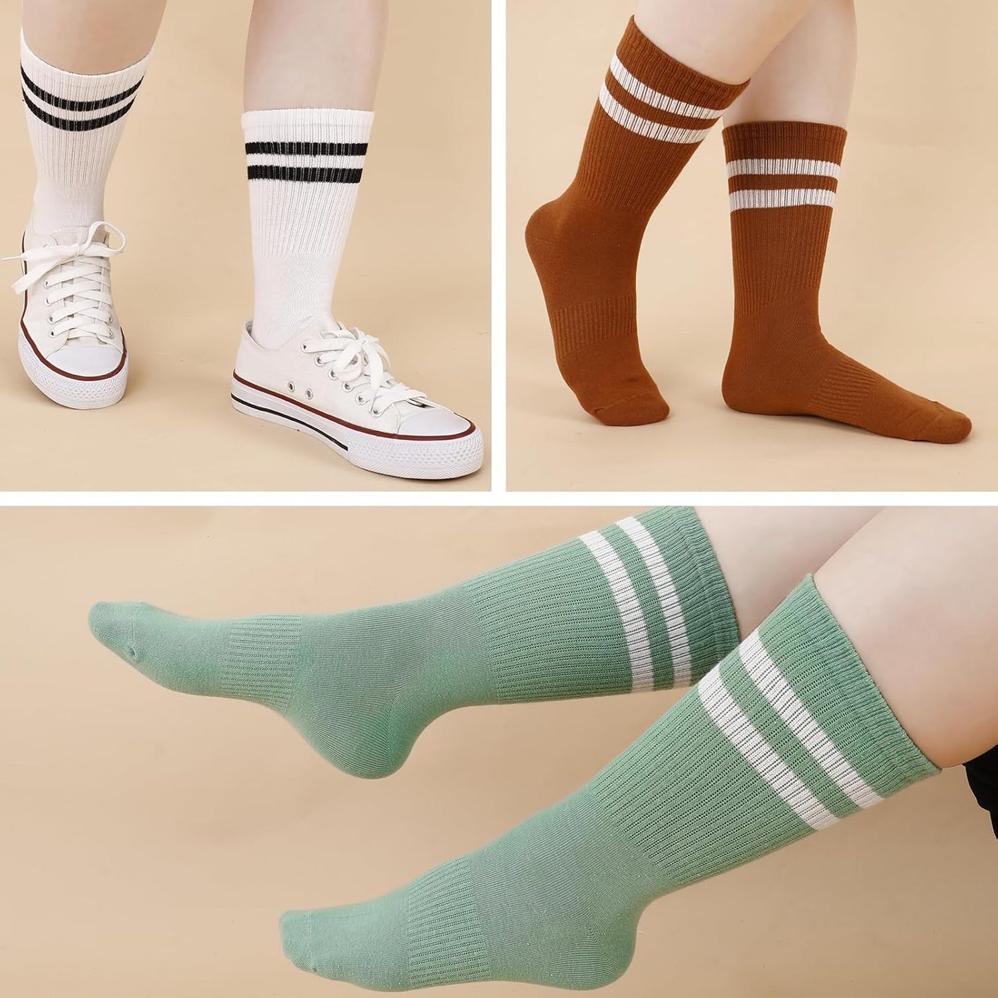 8-Pack Women’s Breathable Cotton Ankle Socks – Athletic Sports & Casual Crew Socks for Running, Gym, Yoga (Multicolor, UK 3-7)