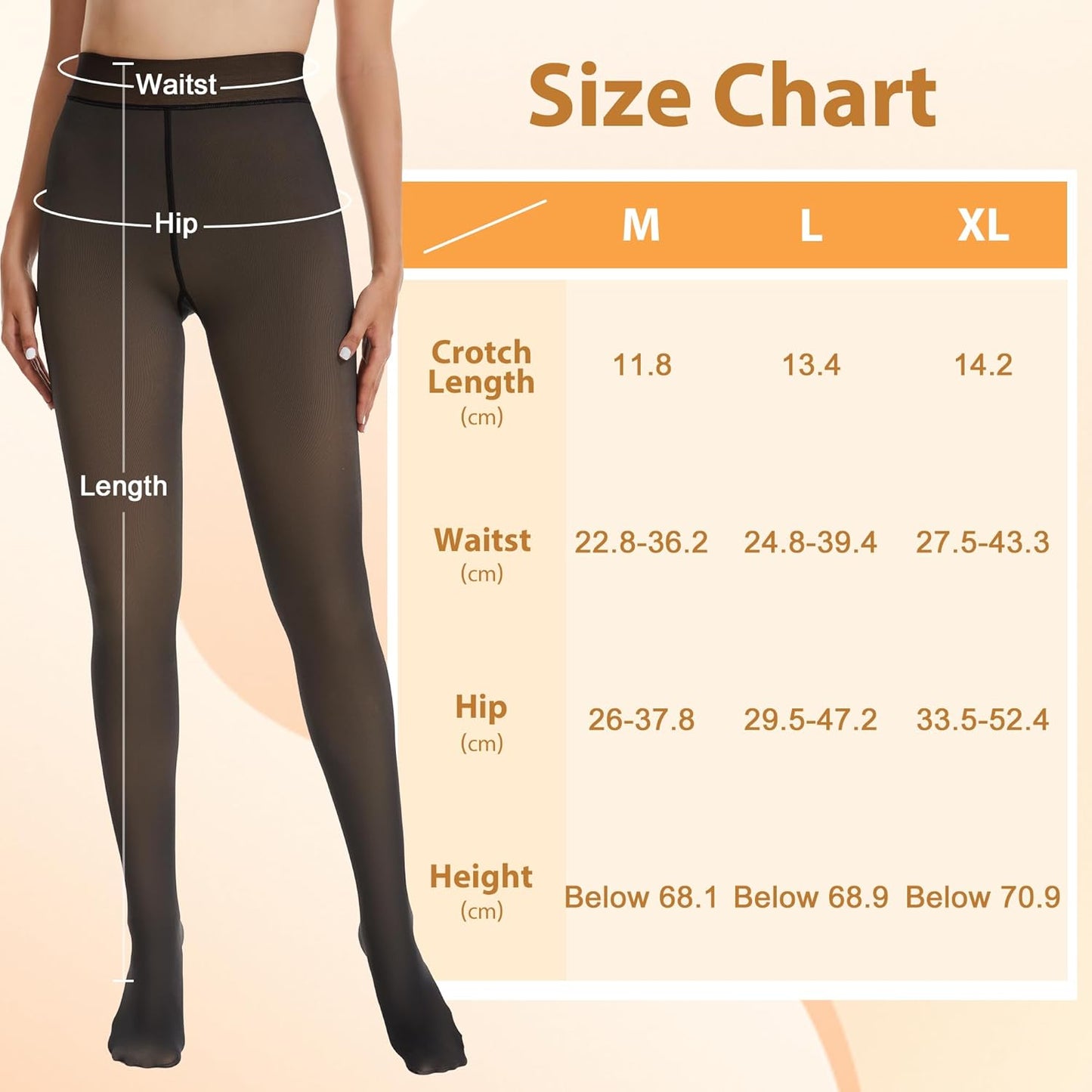 Women’s Fleece-Lined Thermal Tights Tummy Control – High-Waist Stretch Pantyhose for Winter Warm Leggings