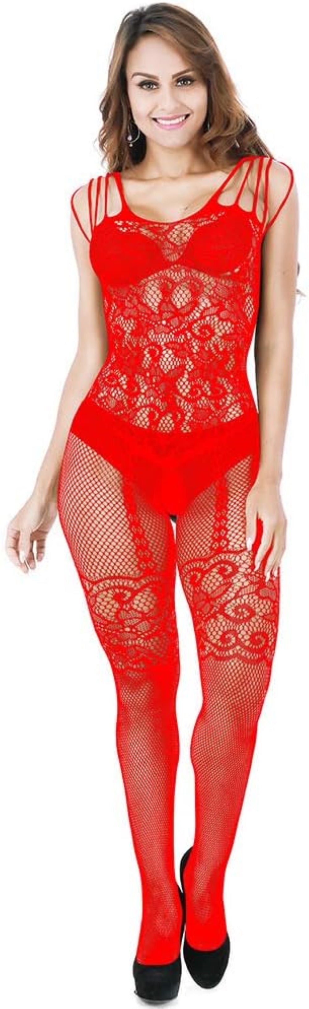 Laven & Ivory Lace Babydoll Nightwear for Women - Mesh Detail