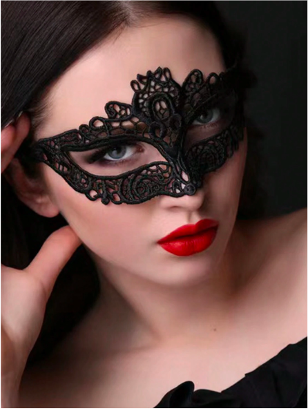 Sexy Lace Hollow-Out Half Face Mask for Women - Elegant Masquerade Mask for Halloween, Costume Balls, & Themed Parties