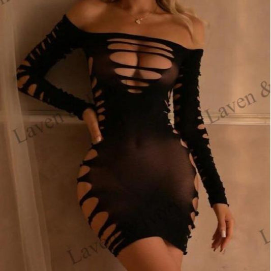 Laven & Ivory Lace Bodysuit for Women - One Piece Lingerie - Mesh Detail