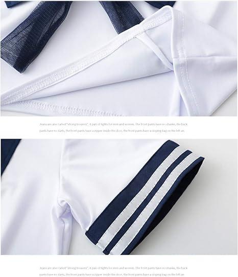 Laven & Ivory Cosplay School Uniform 3-Piece Set (Top, Pleated Skirt, G-String), Yuzu Party Outfit, Innocent Split Student Uniform, Suitable For Valentine's Day, Halloween, Kawaii Role Play Sailor Suit
