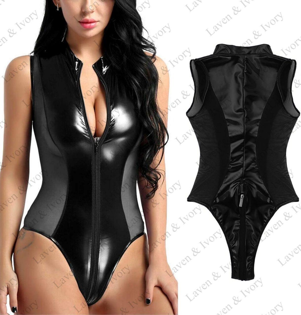 Laven & Ivory Lace Bodysuit for Women - One Piece Lingerie - Mesh Detail