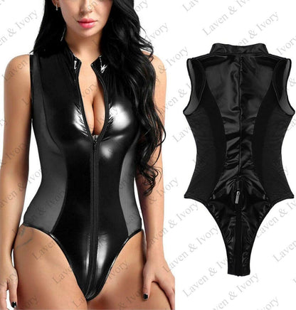 Laven & Ivory Lace Bodysuit for Women - One Piece Lingerie - Mesh Detail
