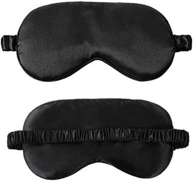 Laven & Ivory Satin Blackout Sleep Eye Mask – Black