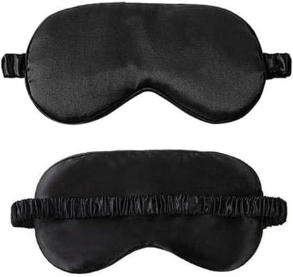 Laven & Ivory Satin Blackout Sleep Eye Mask – Black