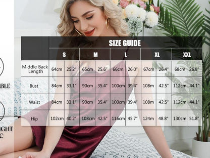 Laven & Ivory Satin Chemise Nightdress for Women