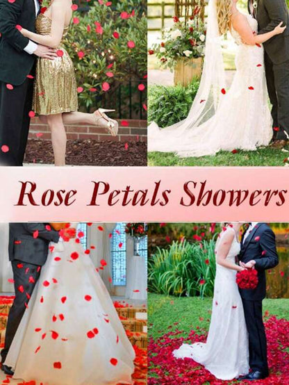 Laven & Ivory Artificial Rose Petals – Romantic Decor for Weddings & Parties- 500 Pcs