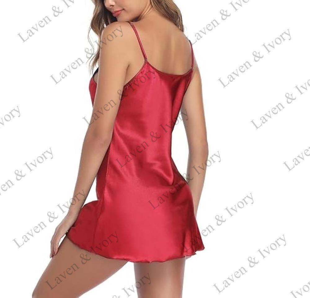 Laven & Ivory Satin Chemise Nightdress for Women