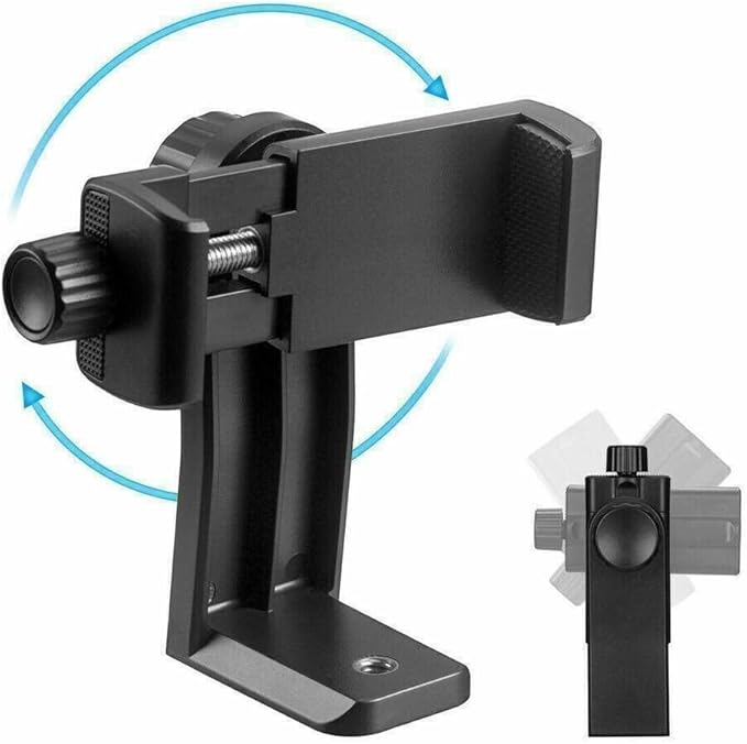 Tripod Phone Mount Holder Head Standard Screw Adapter Rotatable Compatible for Most Cellphones