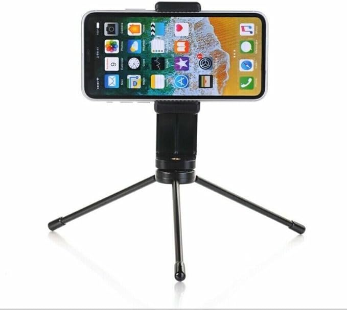 Tripod Phone Mount Holder Head Standard Screw Adapter Rotatable Compatible for Most Cellphones