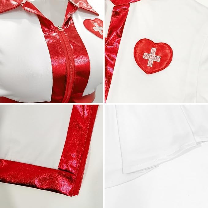White Nurse Costume - Style D detail