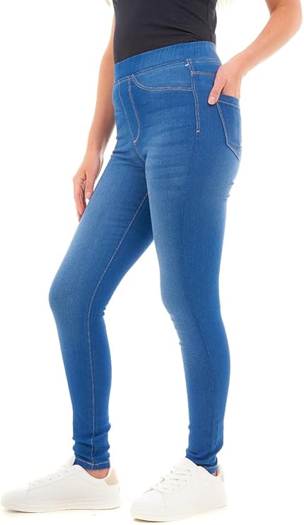 Women's Ladies Denim Jeans Jeggings Skinny Fit Classic Casual Trousers Pants with Pockets