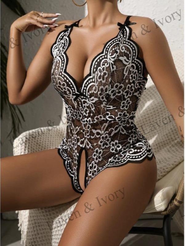 Laven & Ivory Lace Bodysuit for Women - One Piece Lingerie
