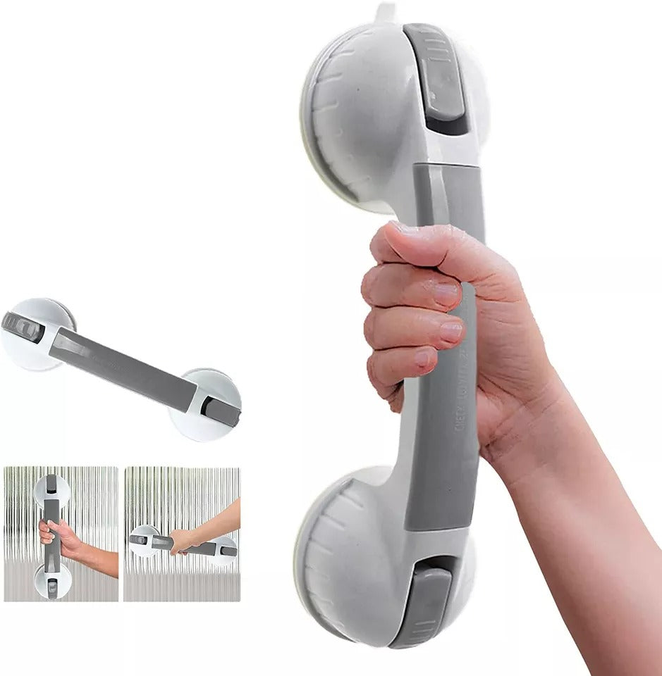 Anti-Slip Suction Grab Bars for Elderly - 2-Pack Safety Rails for Bathtubs & Showers