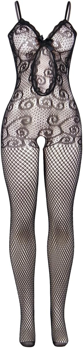 Fishnet Black Lace Bodystocking detail
