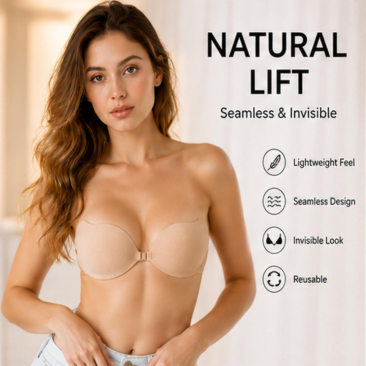 Laven & Ivory Strapless Backless Adhesive Push-Up Bra