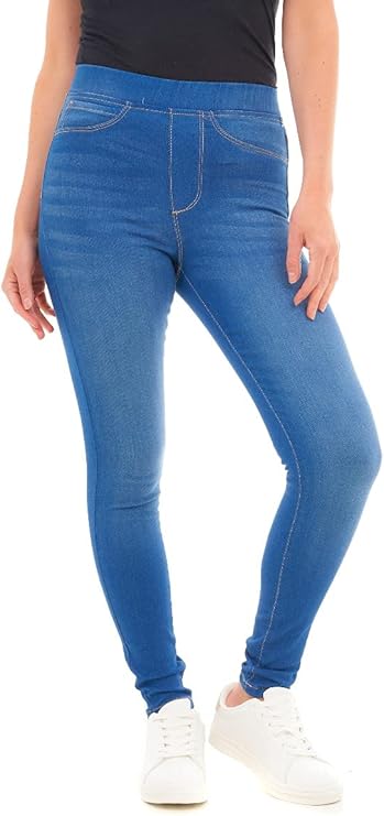 Women's Ladies Denim Jeans Jeggings Skinny Fit Classic Casual Trousers Pants with Pockets