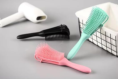 Detangling Hairbrush for Curly, Coily, Wavy, & Straight Hair | Wet & Dry Hair | Reduces Breakage & Knots