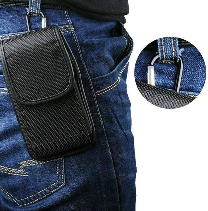 Premium Nylon cell phone case attached to jeans with buckle