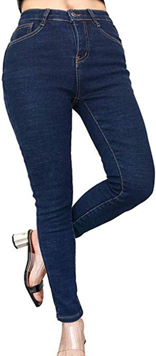 Womens Winter Fleece Lined Stretchy Jeggings High Waisted Skinny Jeans Yoga Denim Pants