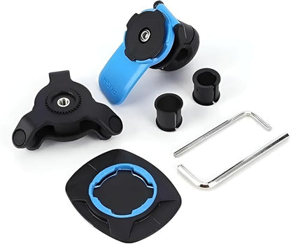 Universal motorcycle mirror phone mount compatible with various smartphone models