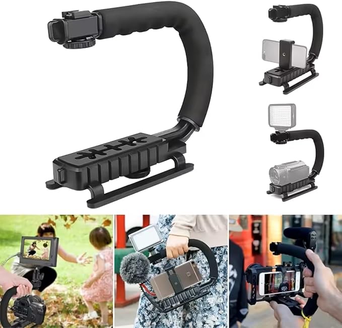 Laven & Ivory Camera Stabilizer Handle Grip for DSLR & Action Cameras – Video Recording Stabilizer with Anti-Slip Foam Grip