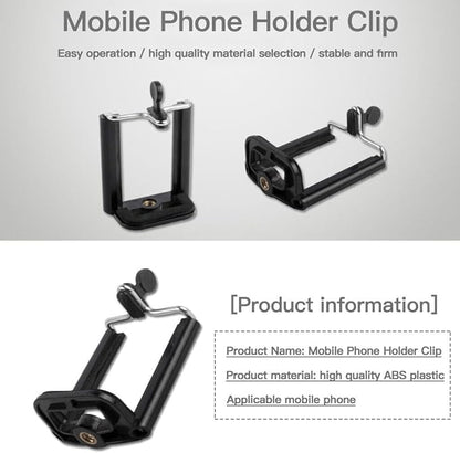 L&I Tripod Phone Mount Holder, Adjustable Smartphone Adapter With Secure Grip,360° Rotatable Phone Clip Stand Mount