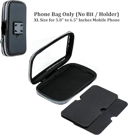 Universal waterproof bike phone holder case with adjustable straps for secure fit