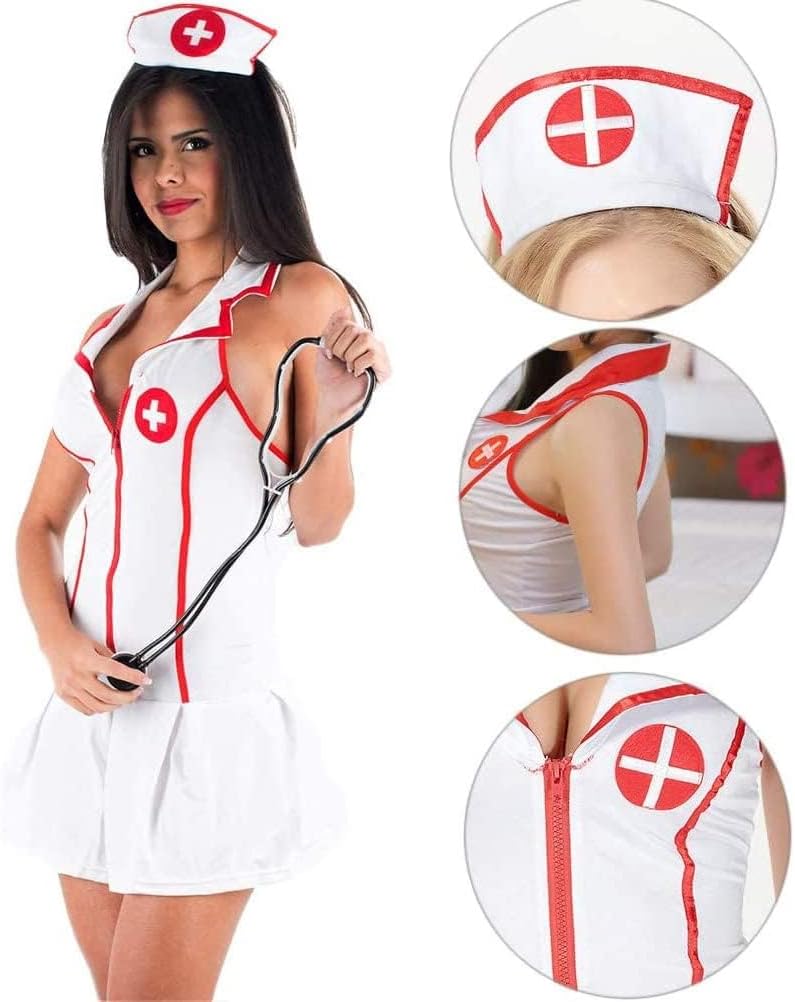 White Nurse Costume - Style A detail