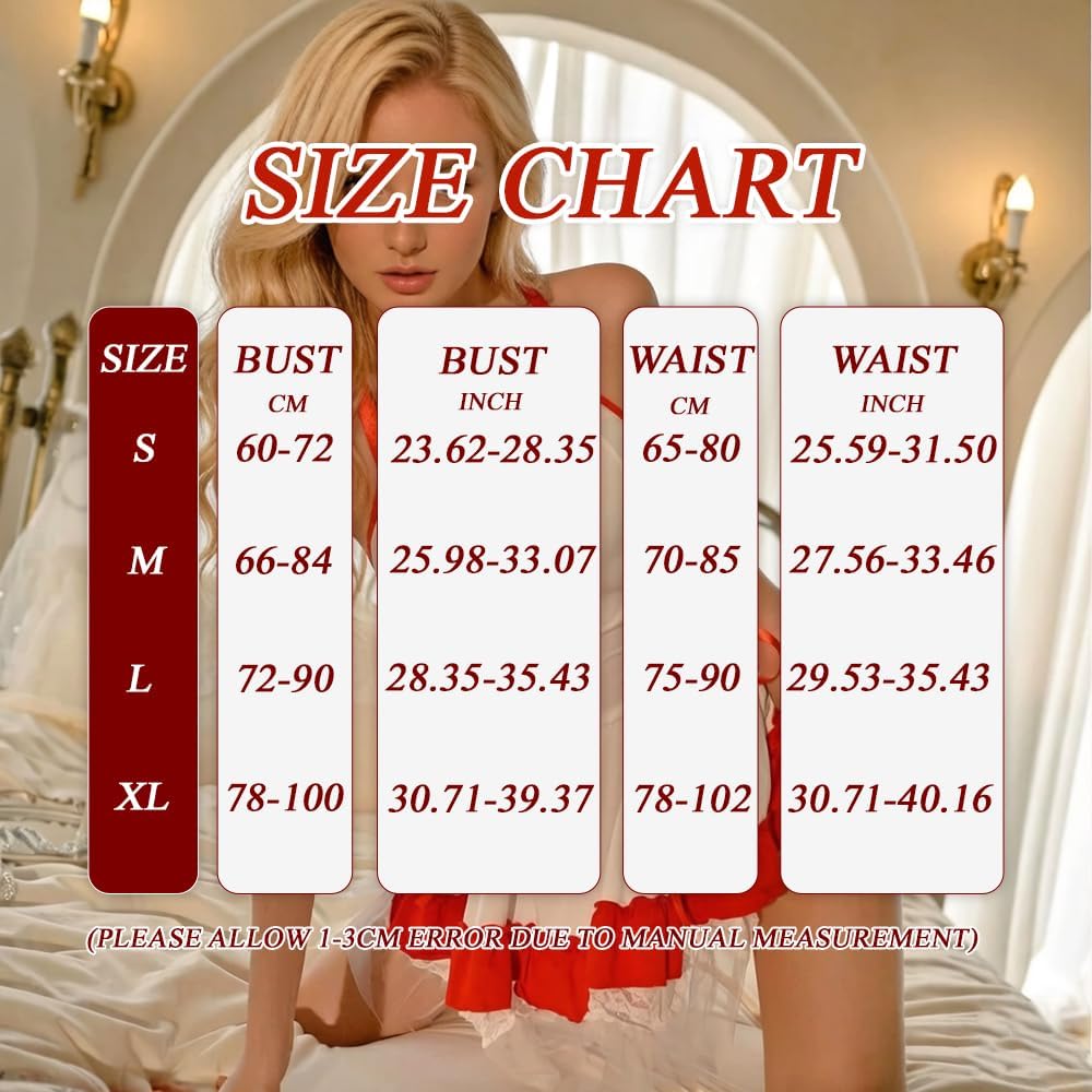 Nurse Costume Lingerie size chart