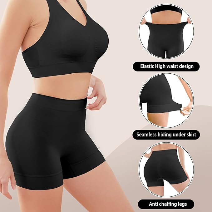 Womens Anti Chafing Shorts Seamless Chub Rub Shorts Boxers Underwear Ultra Soft Yoga shorts Safety Shorts Boyshort for Under Skirt