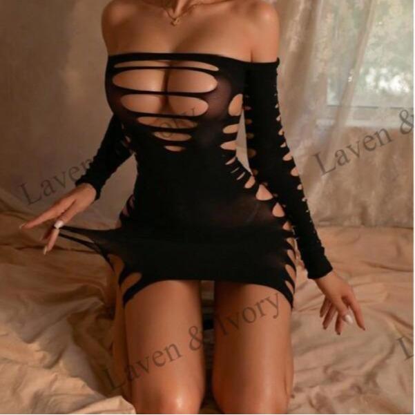 Laven & Ivory Lace Bodysuit for Women - One Piece Lingerie - Mesh Detail