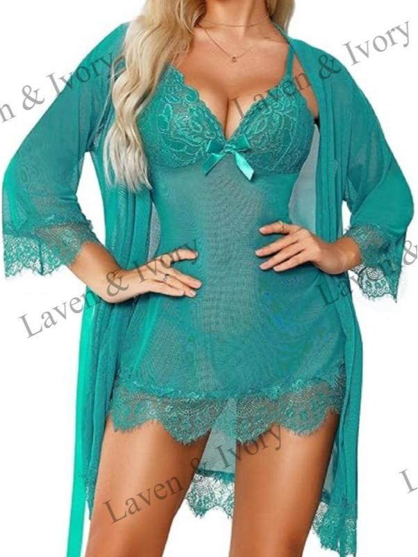 Laven & Ivory Lace Babydoll Nightwear for Women