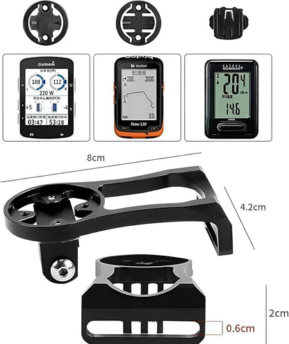 Premium Bike Stem GPS Mount, Compatible with Garmin, Bryton, Cateye & other GPS Devices, Extension Bracket Included