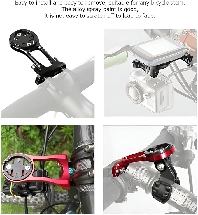 Premium Bike Stem GPS Mount, Compatible with Garmin, Bryton, Cateye & other GPS Devices, Extension Bracket Included