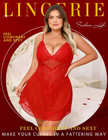 Plus Size Lace Babydoll size chart