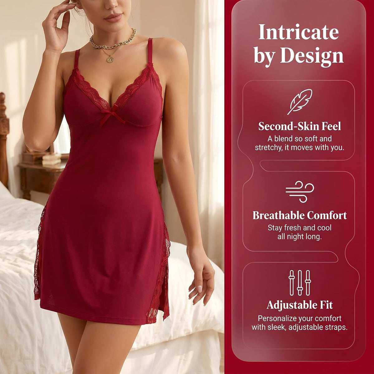 Lace Chemise 2-Pack detail