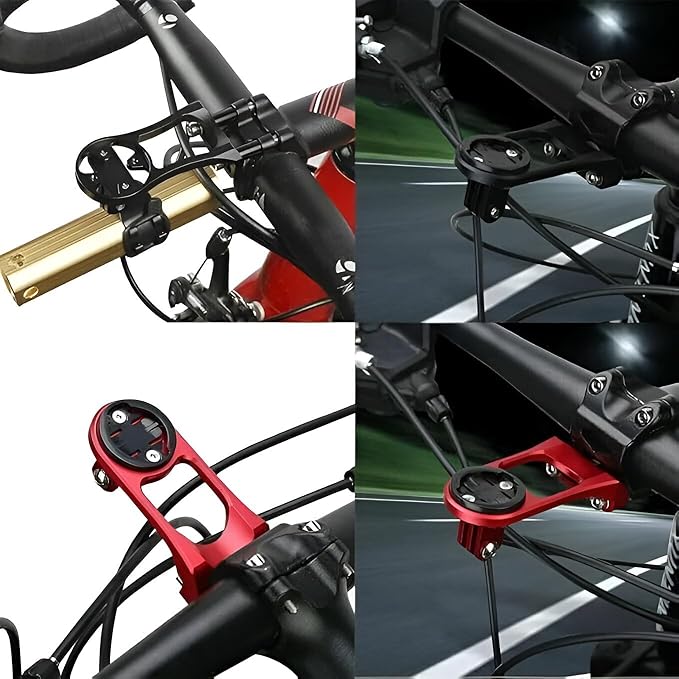 Premium Bike Stem GPS Mount, Compatible with Garmin, Bryton, Cateye & other GPS Devices, Extension Bracket Included