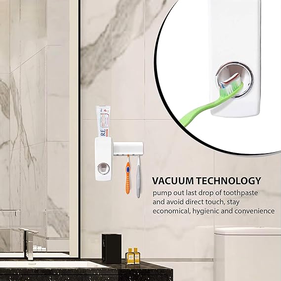 Durable wall-mounted toothbrush holder with adhesive installation, no drilling required