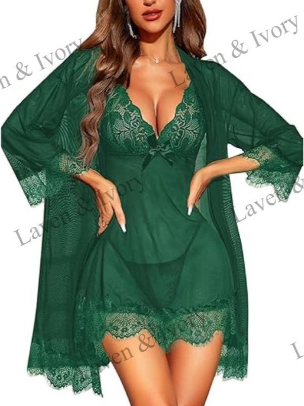 Laven & Ivory Lace Babydoll Nightwear for Women