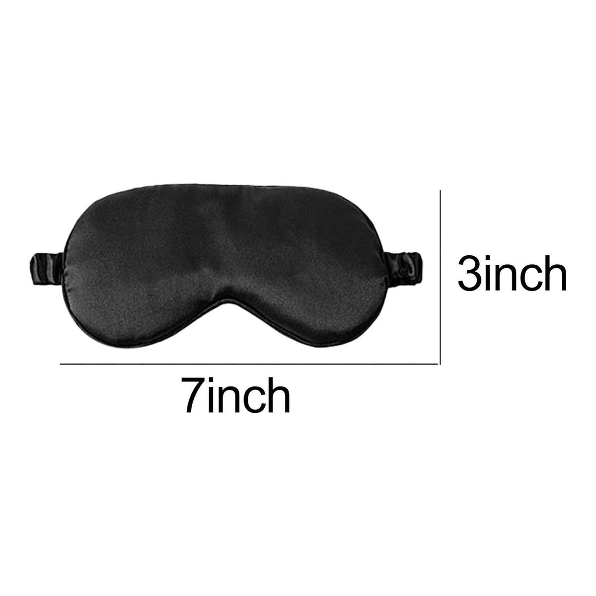 Laven & Ivory Satin Blackout Sleep Eye Mask – Black