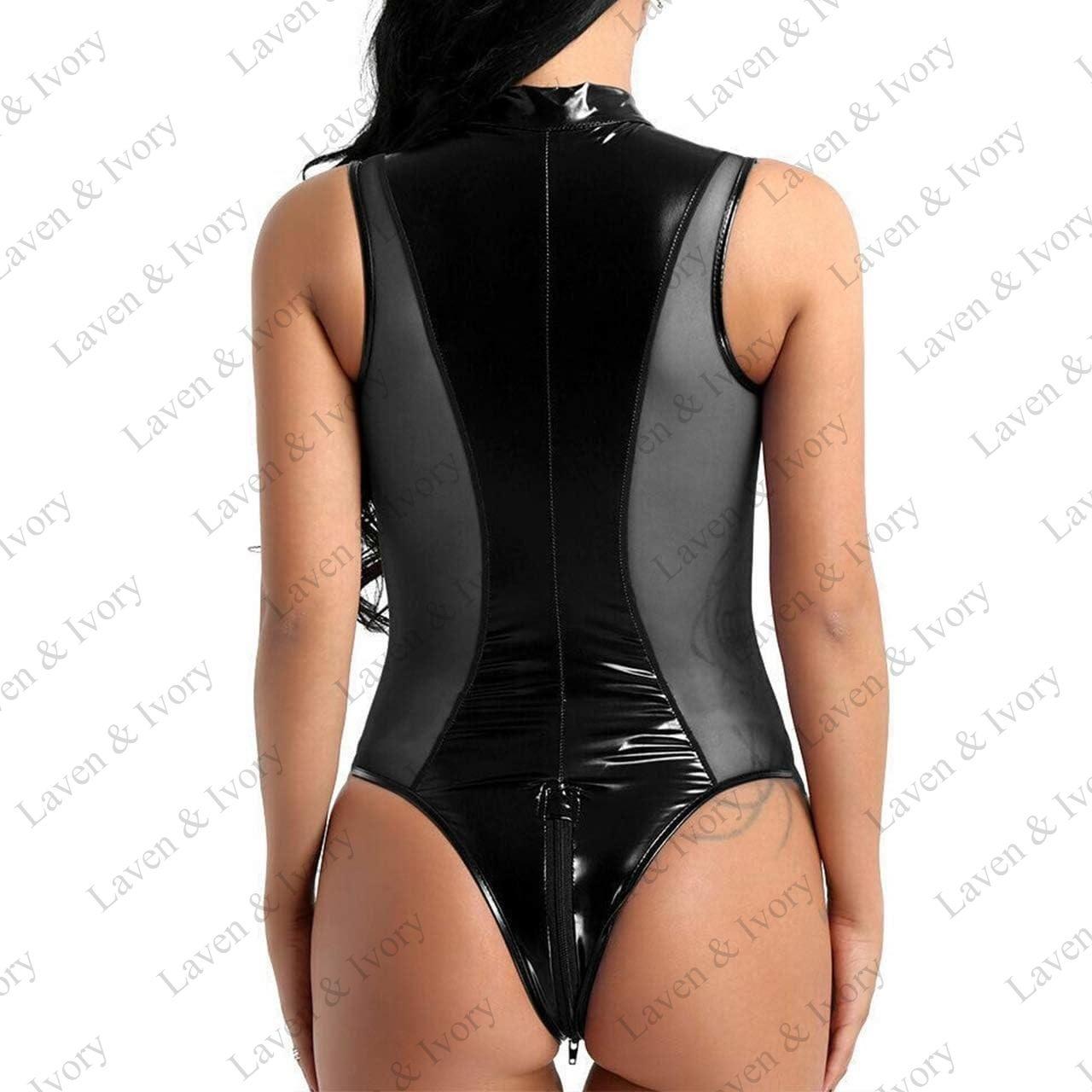 Laven & Ivory Lace Bodysuit for Women - One Piece Lingerie - Mesh Detail